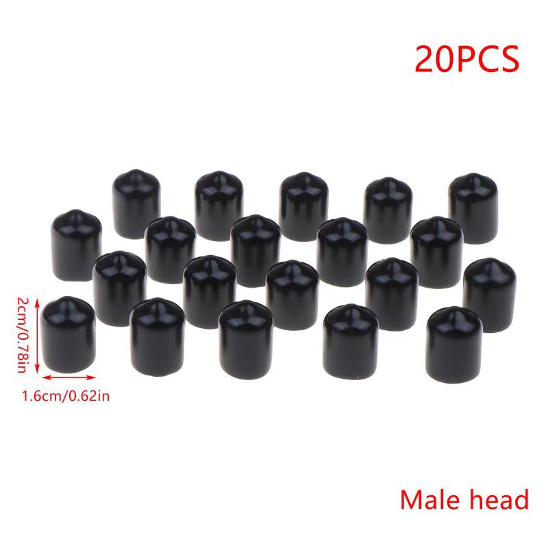20-Pack TNC BNC Q9 Female RF Connector PVC Dust Caps RF Connector Dust Caps QXL A1