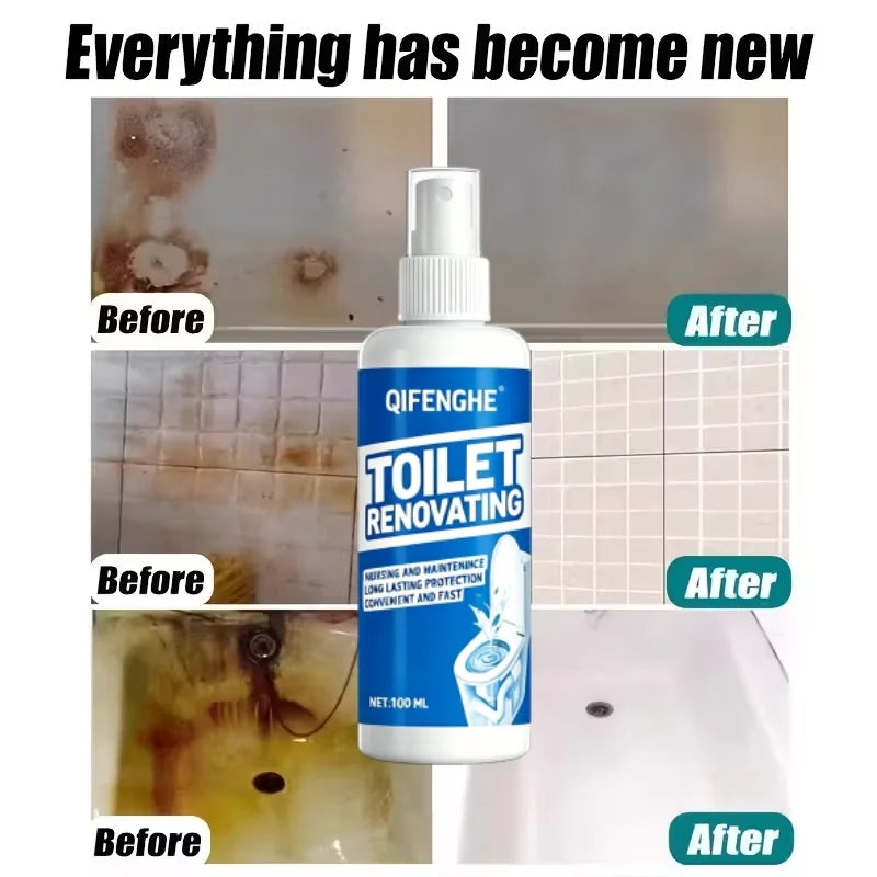 Toilet Renovating Spray | Long-Lasting Bathroom Protection Bathroom Cleaning Spray QXL