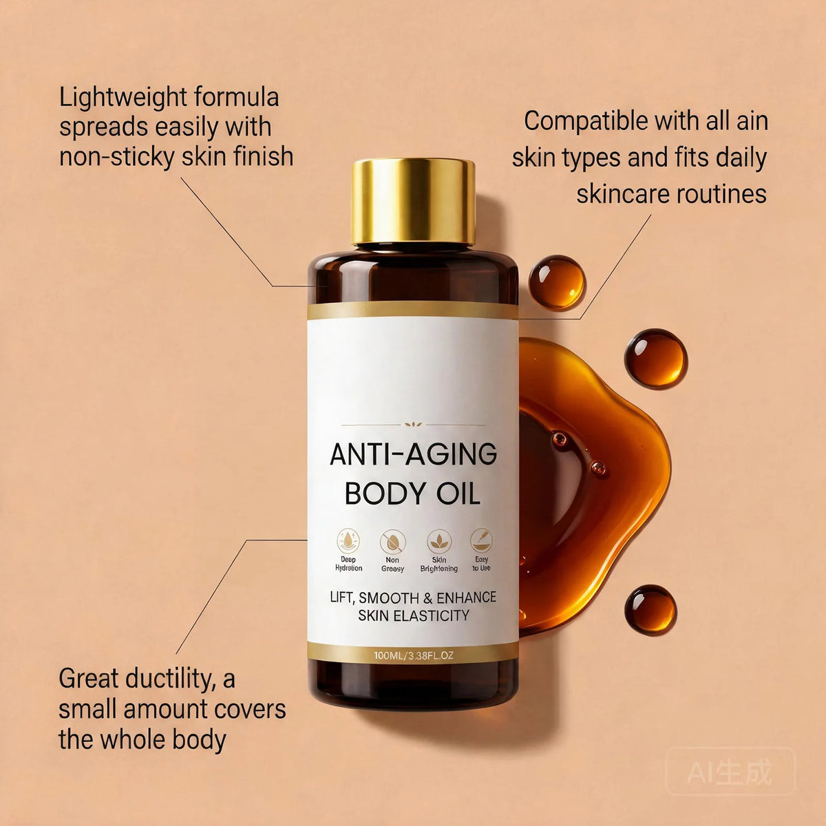 Revitalizing Body Oil – Hydrating, Brightening & Firming Body Oil QXL