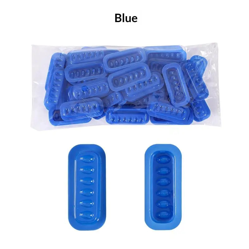 100-Pack Disposable Lash Glue Adhesive Pallets | Flower Holder Lash Glue Pallet QXL Rectangle Blue