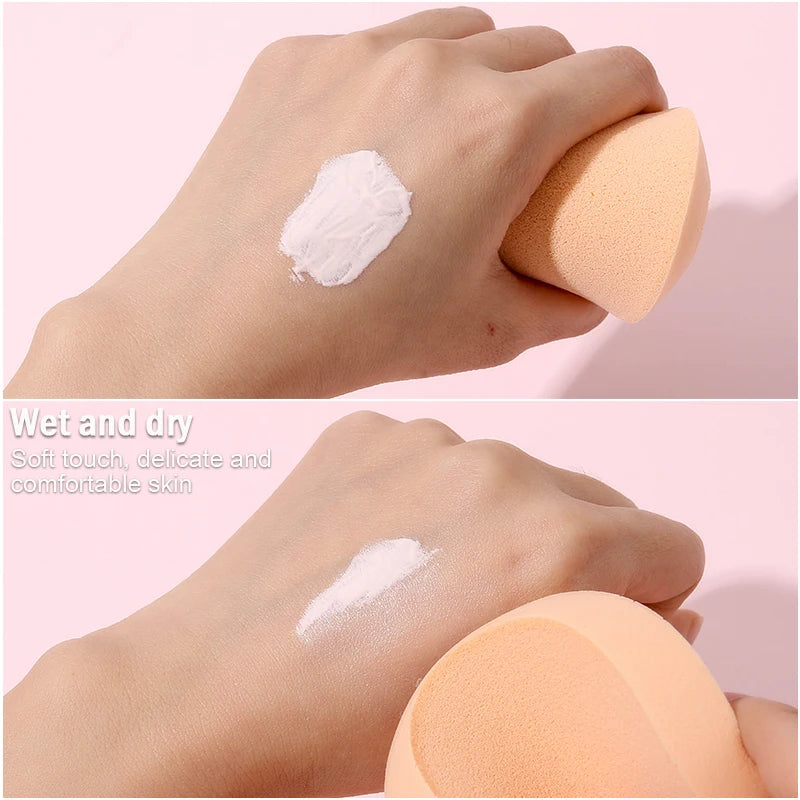 Round Foundation Sponge Puff Set – Wet & Dry Makeup Tool Makeup Sponge Puff QXL