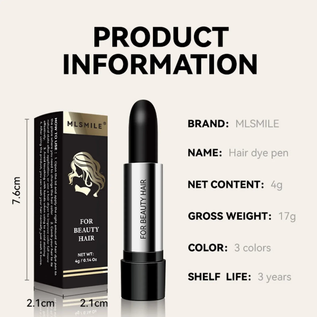 Temporary Hair Dye Pen – Gray Coverage Black & Brown | MLSMILE Temporary Hair Dye Pen QXL