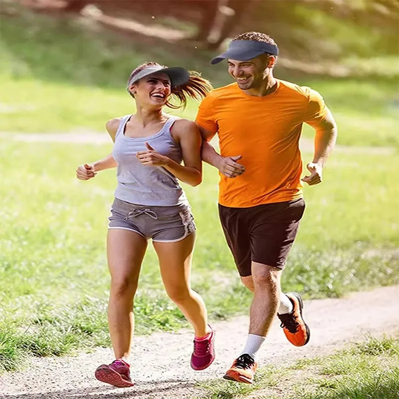 Unisex Adjustable Sports Visor Hat | Tennis Running Beach Cap Sports Visor Hat QXL