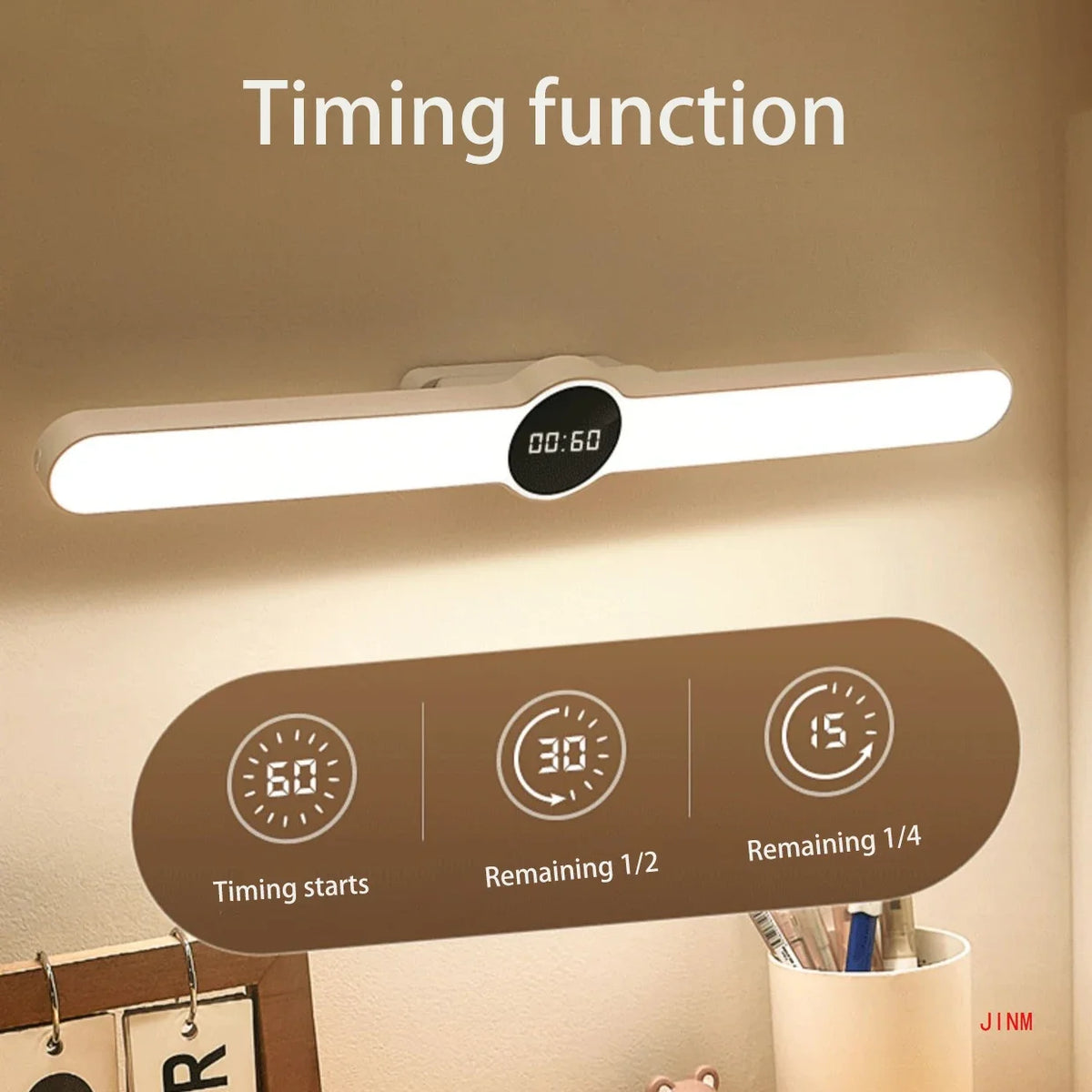 Magnetic LED Wall Lamp – Clock, Dimmable, USB Rechargeable LED Wall Lamp QXL
