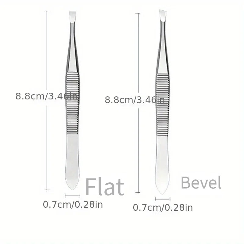 Stainless Steel Precision Tweezers | Eyebrow & Beard Shaping Precision Grooming Tweezers QXL