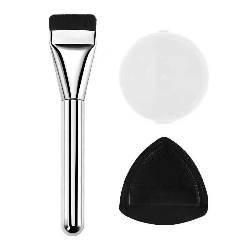Foundation Brush & Air Cushion Sponge Set – 2-Piece Duo Makeup Brush Set QXL 2pcs