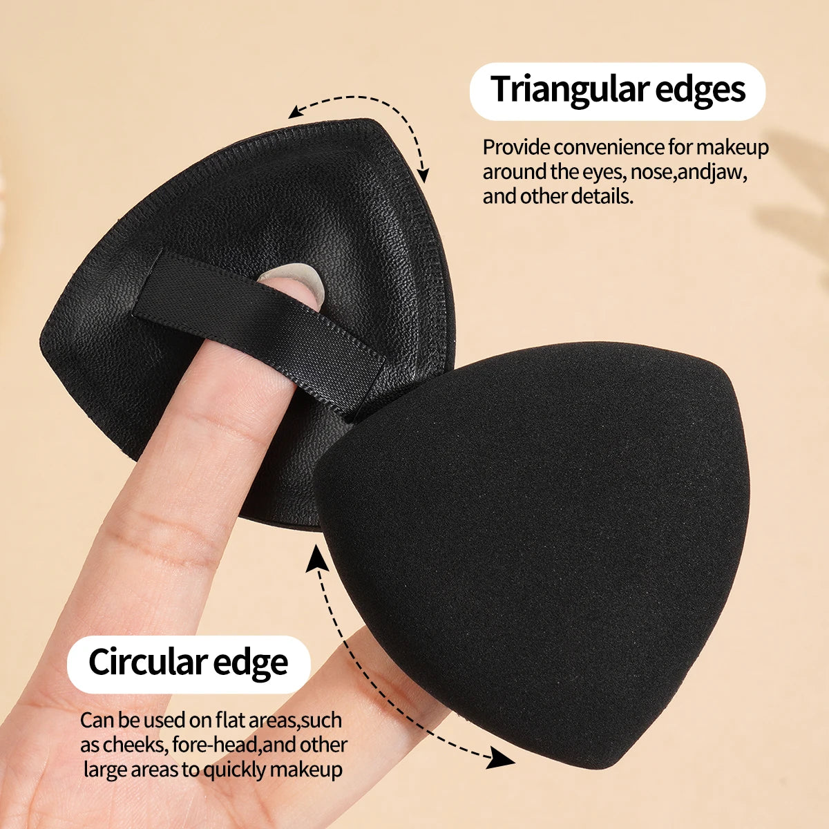 MAANGE 4-Pc Foundation & Contour Brush Kit with Sponge Makeup Brush Set QXL