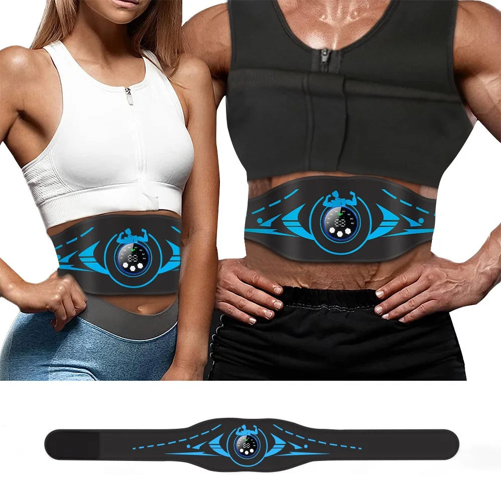 EMS Smart Waist Massage Belt | Rechargeable Abdominal Trainer EMS Massage Belt QXL