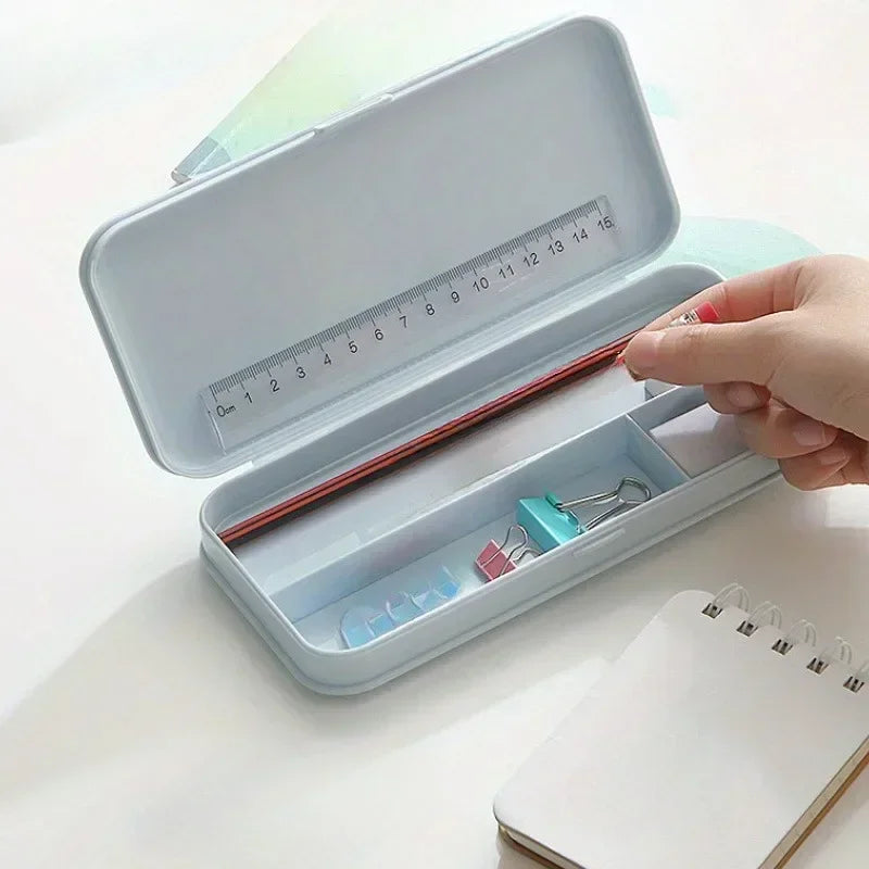 Minimalist Plastic Pencil Case | School & Office Stationery Box Pencil Case QXL