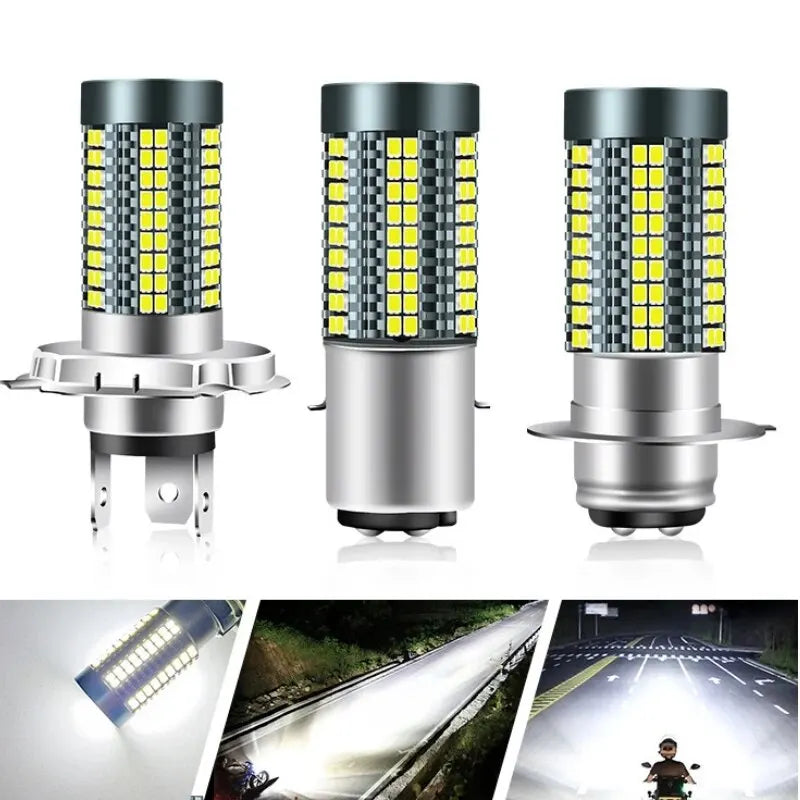 H4 BA20D LED Motorcycle Headlight Bulb 8000LM 12-24V Motorcycle LED Bulb QXL