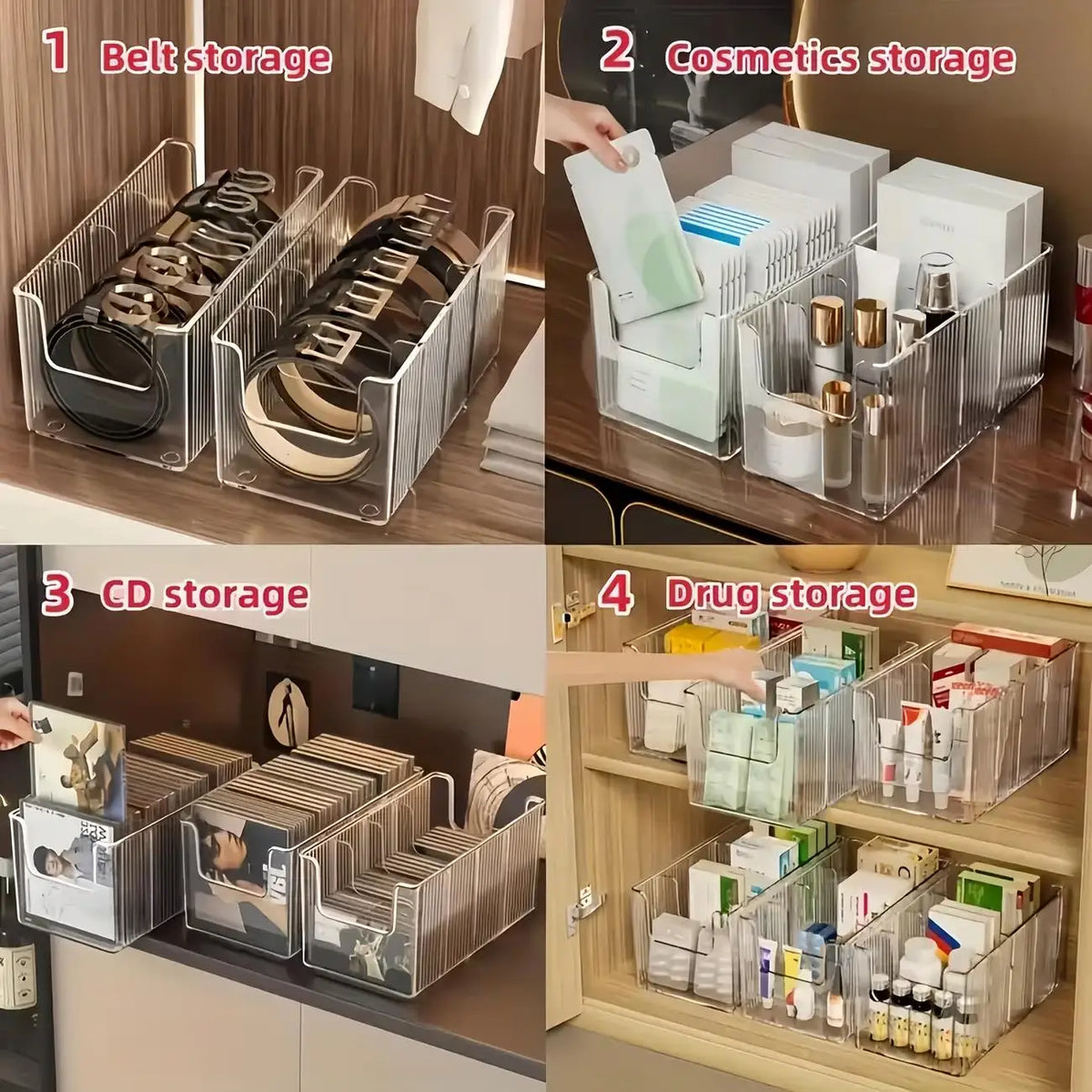 Large Acrylic Belt & Accessories Organizer | Closet Storage Acrylic Closet Organizer QXL