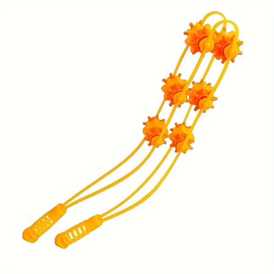 Pull-Back Strap Ball Roller Massager | Back, Neck & Shoulders Ball Roller Massager QXL yellow