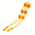 Pull-Back Strap Ball Roller Massager | Back, Neck & Shoulders Ball Roller Massager QXL yellow