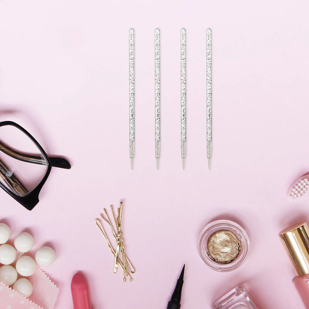 50-Pack Disposable Fine Point Eyeliner Brushes | Nylon Tip Disposable Makeup Brush QXL