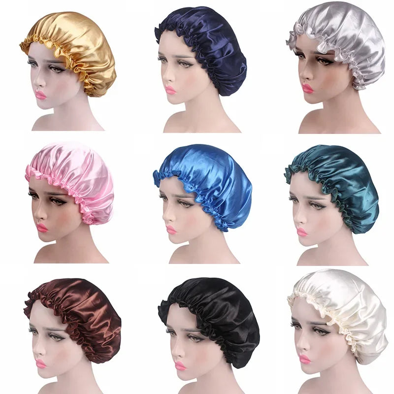 Women's Satin Sleep Cap & Shower Bonnet | Hair Care Hat Satin Sleep Bonnet QXL