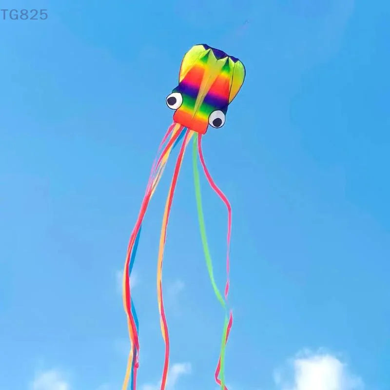 4m Giant 3D Octopus Soft Kite | Rainbow Colors & 100m Line Giant Soft Kite QXL