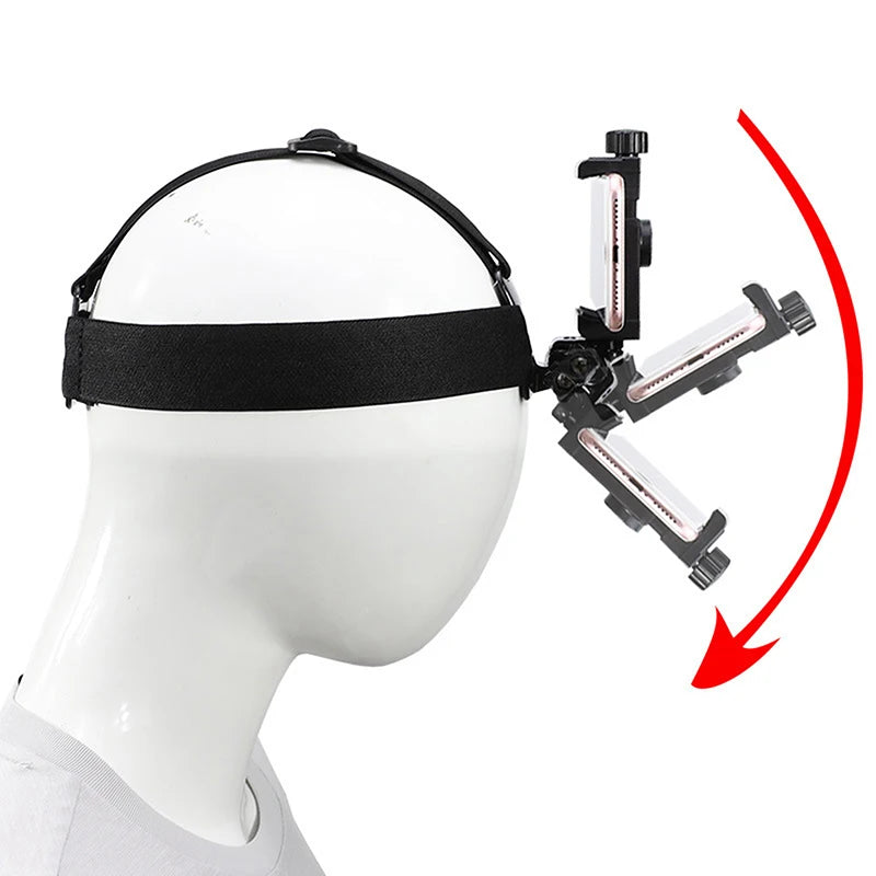 Head-Mounted Phone Holder | First-Person View Headband Bracket Head-Mounted Phone Mount QXL