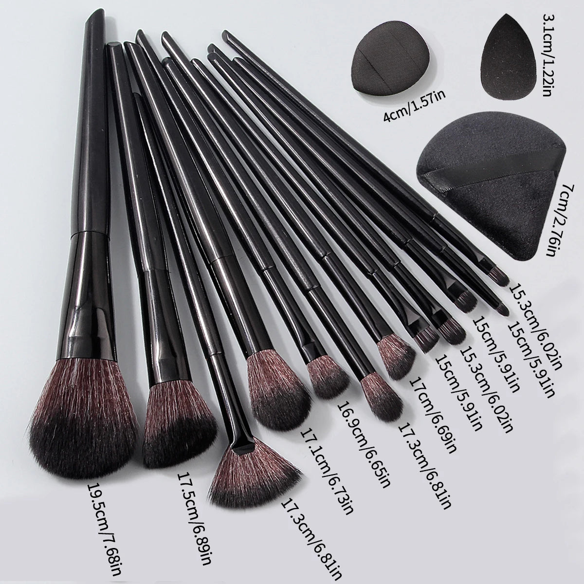 18-Piece Makeup Brush Set with Sponge & Powder Puff Makeup Brush Set QXL