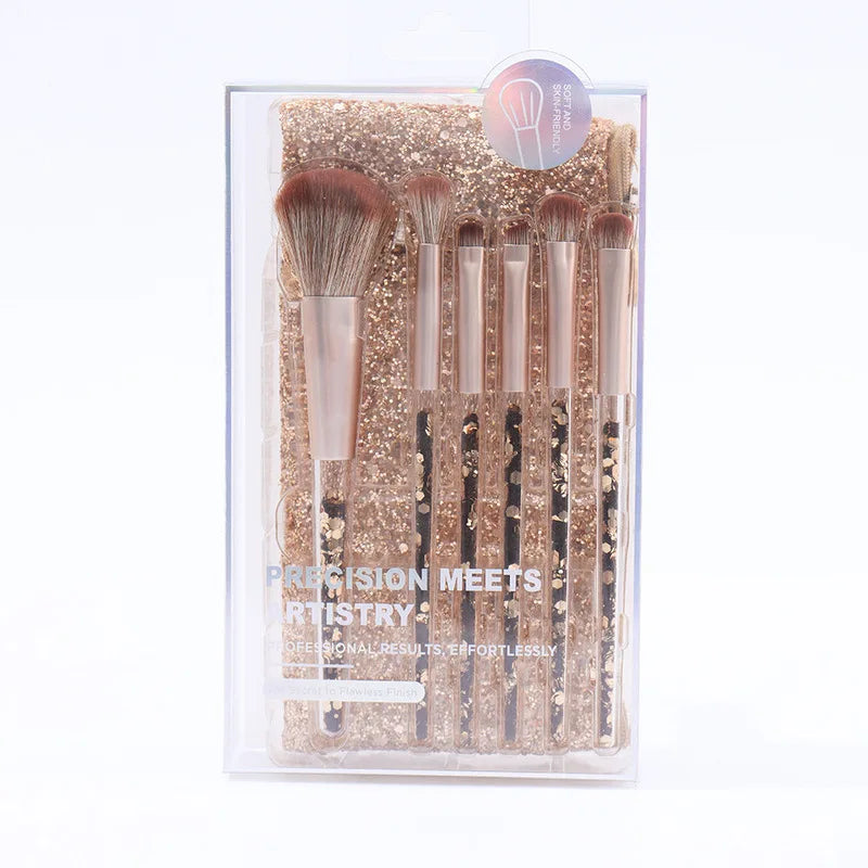 Zoreya 6-Piece Makeup Brush Set | Eyeshadow & Blush Makeup Brush Set QXL