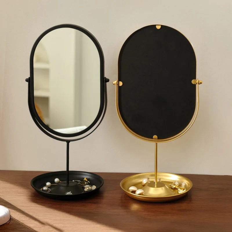 Oval Wrought Iron Makeup Mirror | Desktop Vanity Mirror Vanity Makeup Mirror QXL