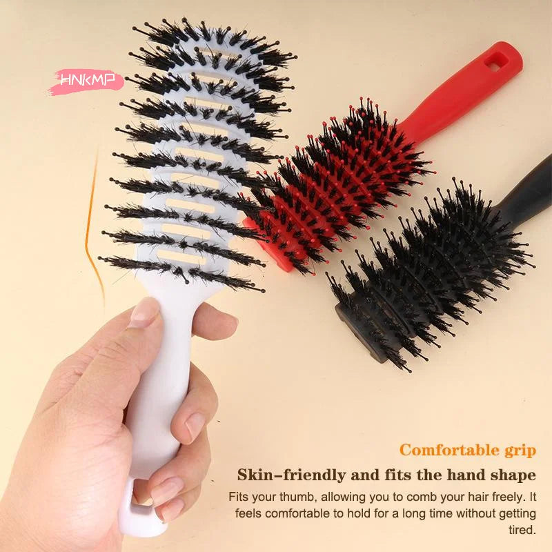 Fish Bone Barber Coloring Brush & Anti-Scald Hair Dye Comb Hair Coloring Brush QXL