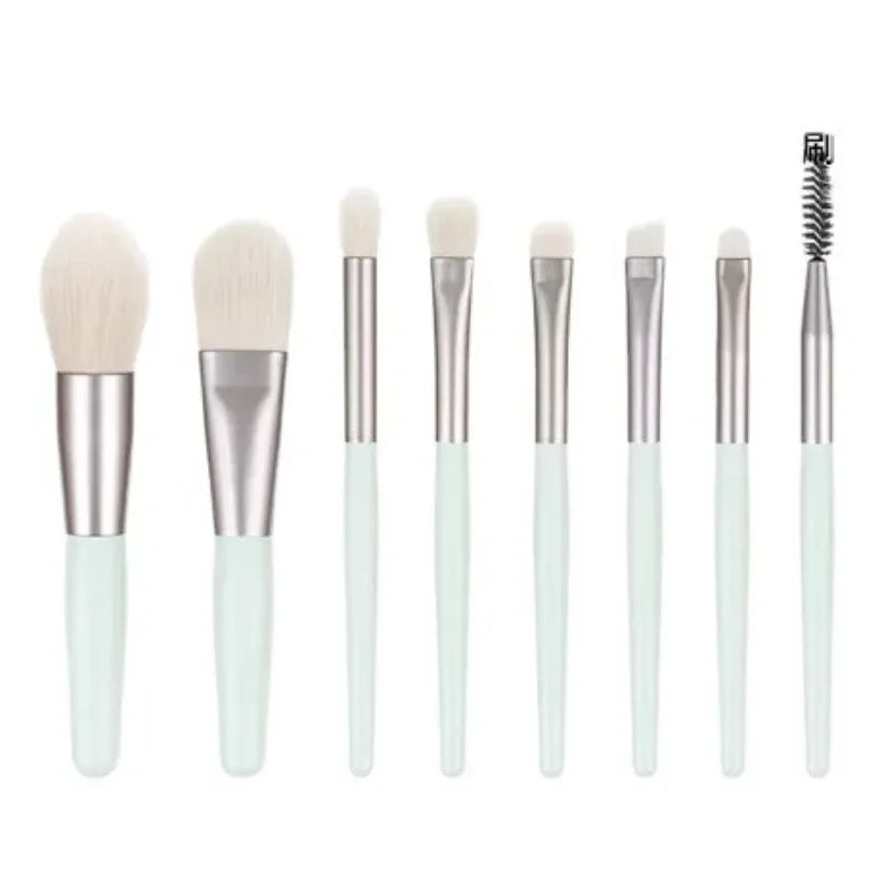 8-Piece Soft Makeup Brush Set | Face, Eyes & Blush Brushes Makeup Brush Set QXL