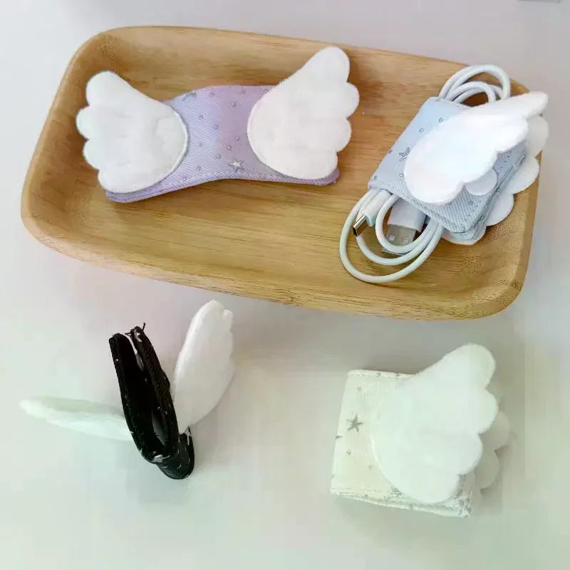 Angel Wing Fabric Cable Storage Clip | Cord Organizer Cable Storage Clip QXL