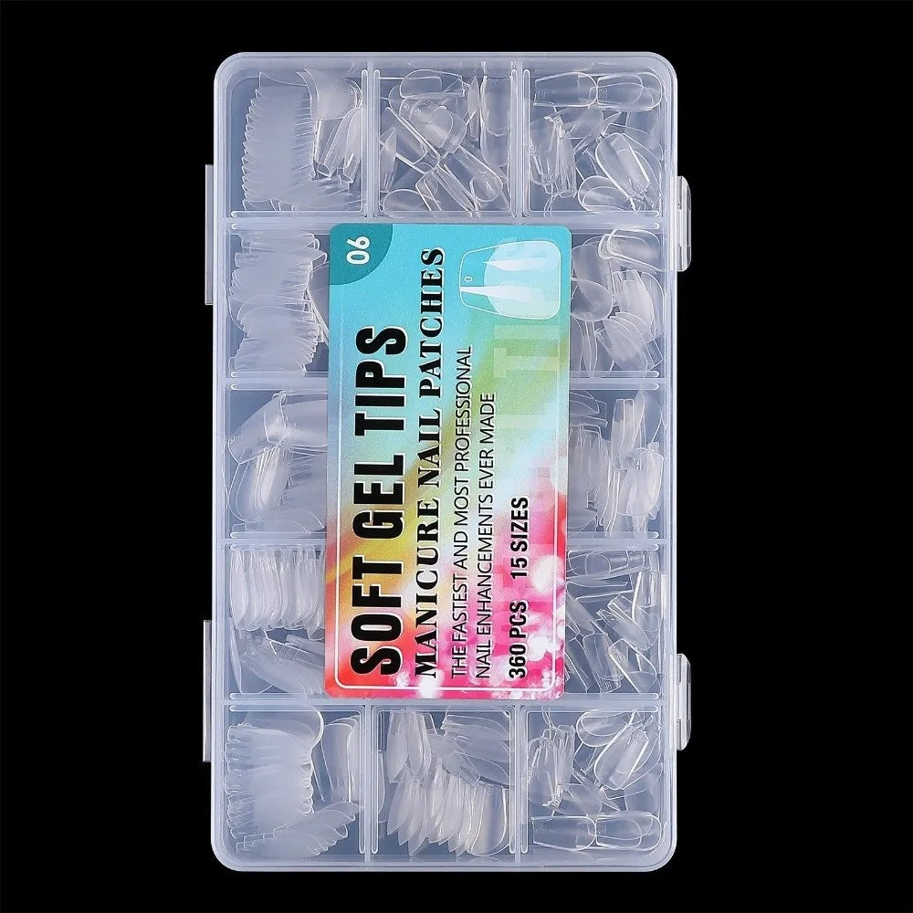 360-Pc Dual Nail Forms | Almond Oval Coffin Square Full Cover Dual Nail Forms QXL
