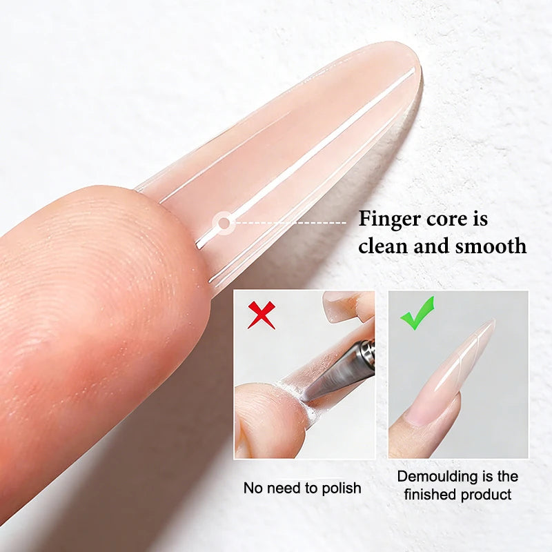 60-Pc Sandwich Dual Nail Forms | 15 Sizes Coffin & Almond Dual Nail Forms QXL