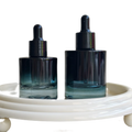 Gradient Teal Glass Dropper Bottle 30ml 50ml | Refillable Serum Vial Glass Dropper Bottle QXL 50ml
