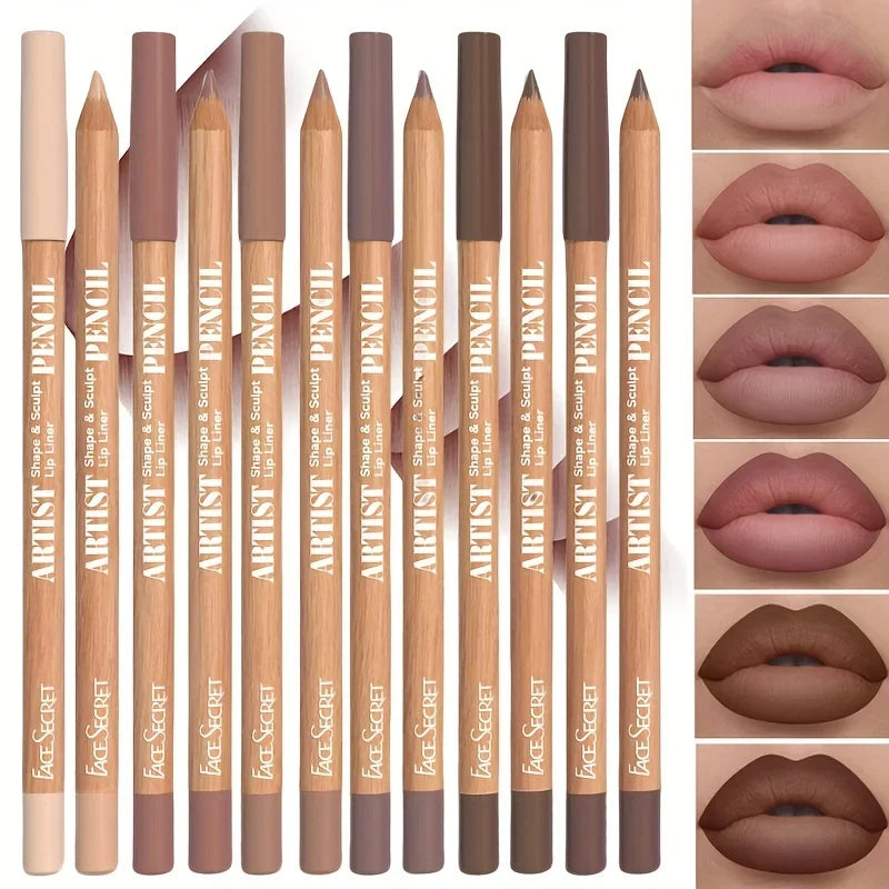 6-Piece Matte Lip Liner Set | Waterproof Velvet Lip Pencil Lip Liner Set QXL