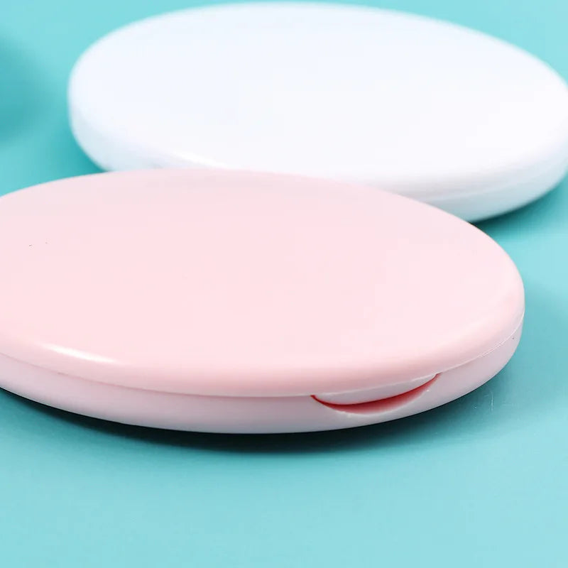 Mini Round Folding Pocket Makeup Mirror | 2-Face Compact Compact Makeup Mirror QXL