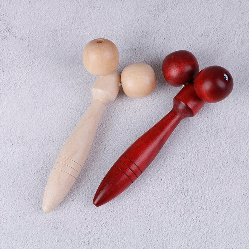Natural Wood Face & Eye Roller Massager for Neck & Body Face Roller Massager QXL