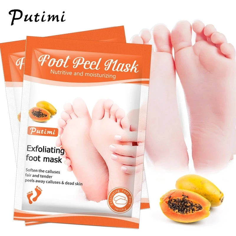 6-Pack Exfoliating Foot Peel Mask | Dead Skin Remover Spa Socks Foot Peel Mask QXL