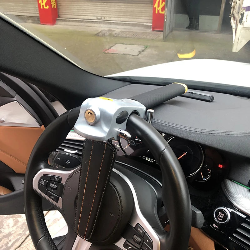Foldable T-Lock Car Steering Wheel Anti-Theft Security Lock Steering Wheel Lock QXL