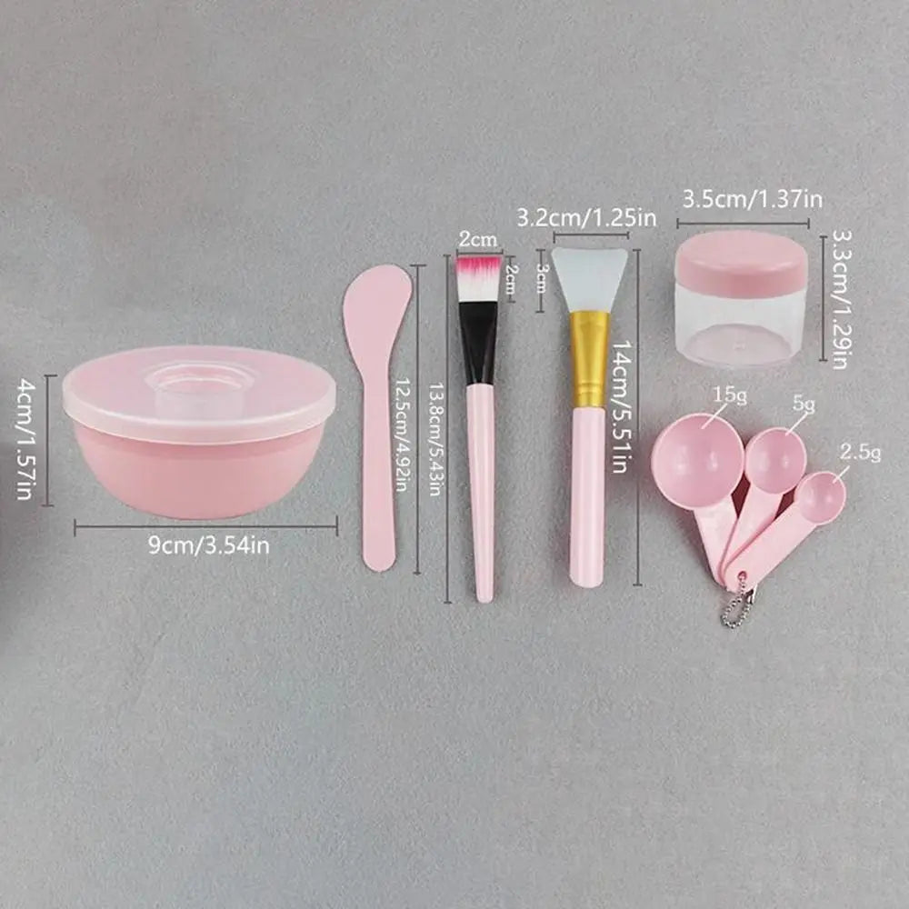 DIY Face Mask Mixing Bowl Set – Silicone Brush & Spatula Kit Face Mask Tool Set QXL
