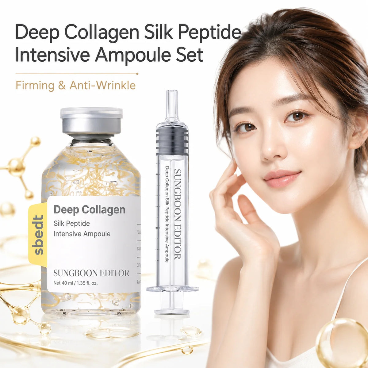 Collagen Syringe Ampoule Serum – Firming & Hydration Facial Serum QXL