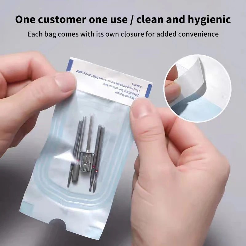 100-Pack Self-Sealing Sterilization Pouches | 4 Sizes Sterilization Pouches QXL
