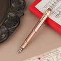 Antique Brass Pocket Rollerball Pen | Compact Writing Pen Rollerball Pen QXL Red
