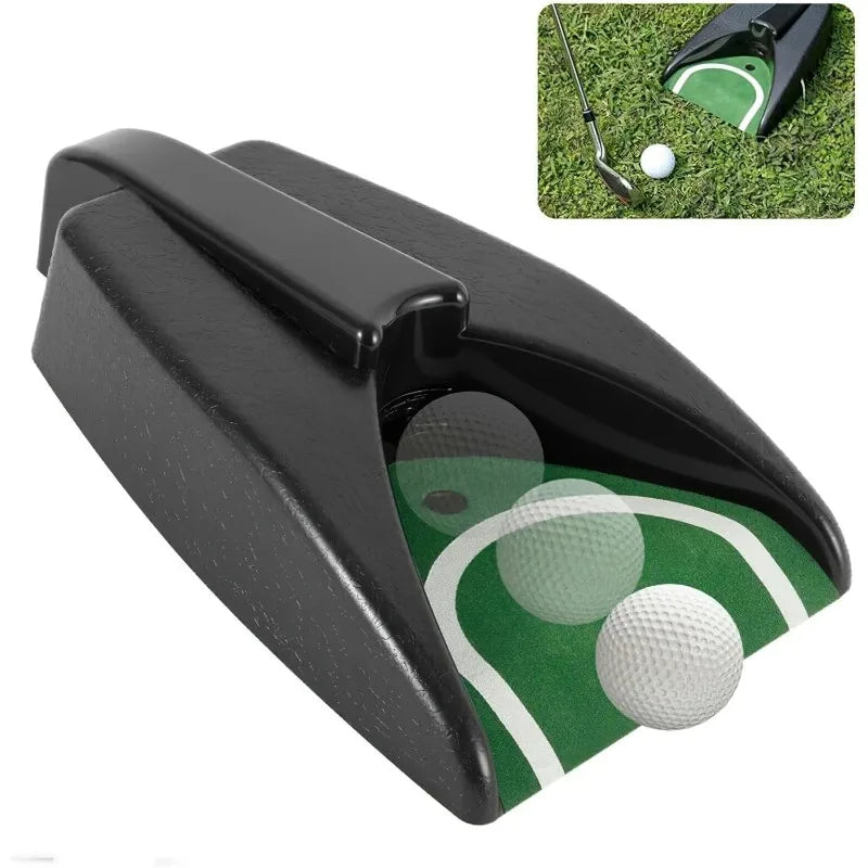 Portable Golf Automatic Putting Cup with Auto Ball Return Golf Putting Trainer QXL 1set