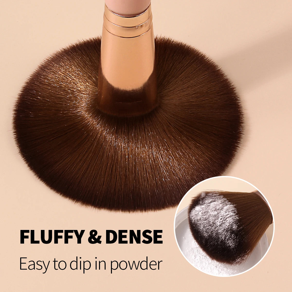 KOSSHOW Powder Blush Brush – Soft Nylon & Wooden Handle Powder Blush Brush QXL