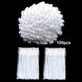 100-Pack Disposable Spoolie Mascara Wands & Lash Brushes Disposable Spoolie Brushes QXL White