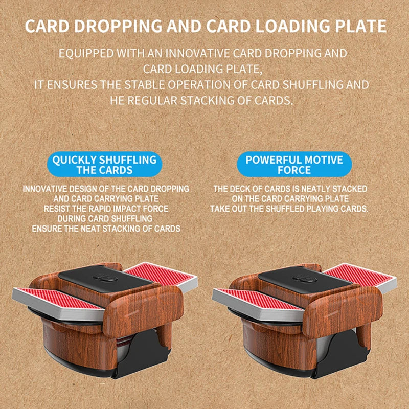 Rechargeable 2-Deck Automatic Card Shuffler | Poker Mixer Card Shuffler Machine QXL