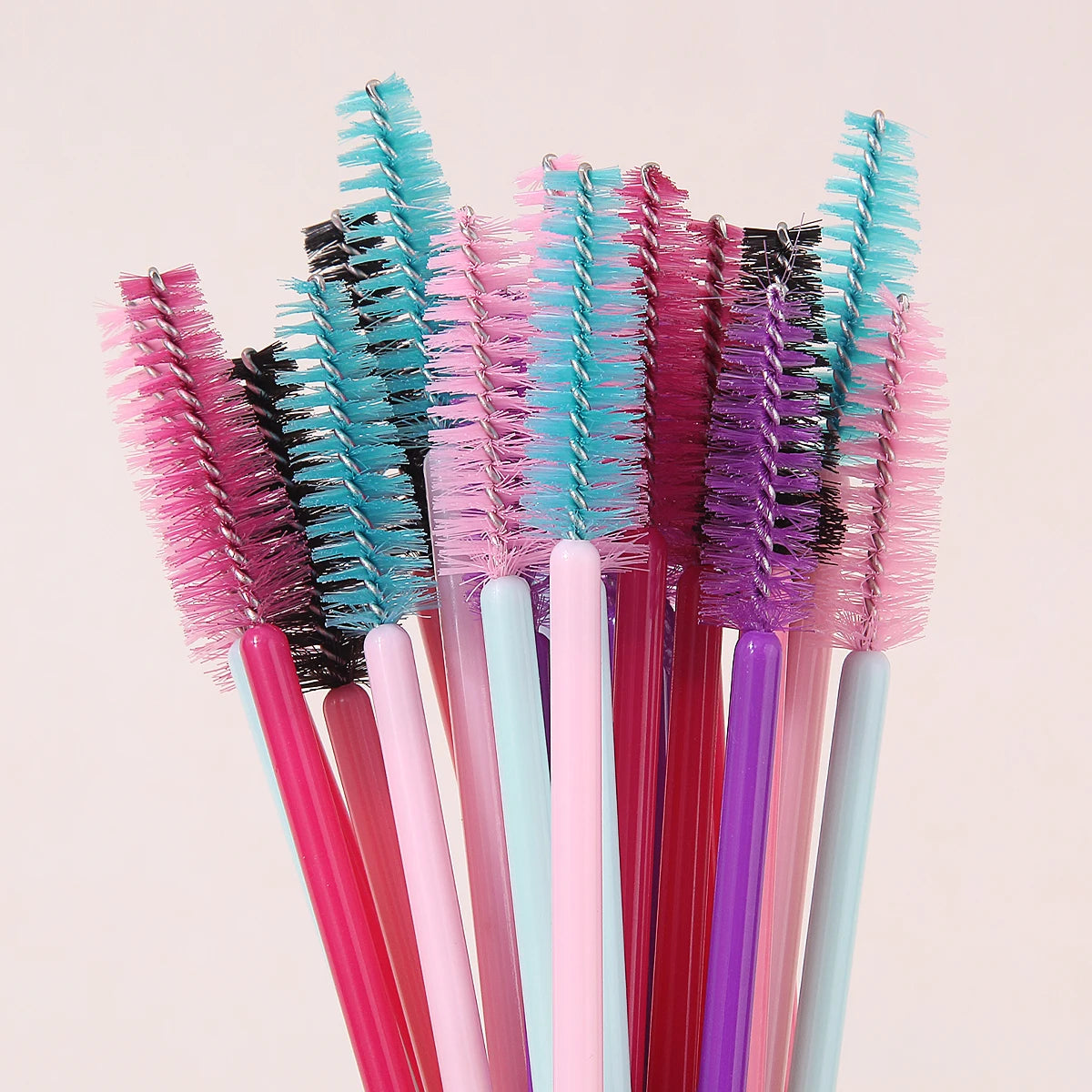 25-Pc Eyelash Spoolie & Brow Brush Set | Multicolor Wands Eyelash Spoolie Set QXL