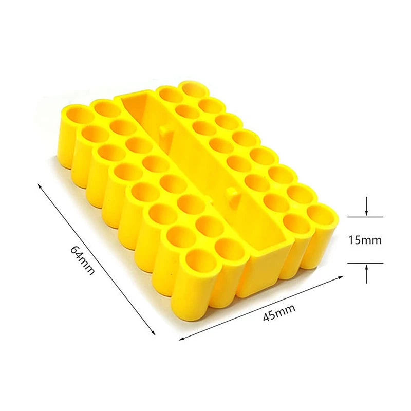 32-Hole Screwdriver Bit Holder Organizer | 6.35mm 1/4" Bit Organizer Tray QXL