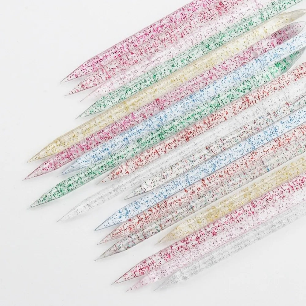 50/100-Pack Double-Ended Crystal Cuticle Pusher Sticks Cuticle Pusher Sticks QXL