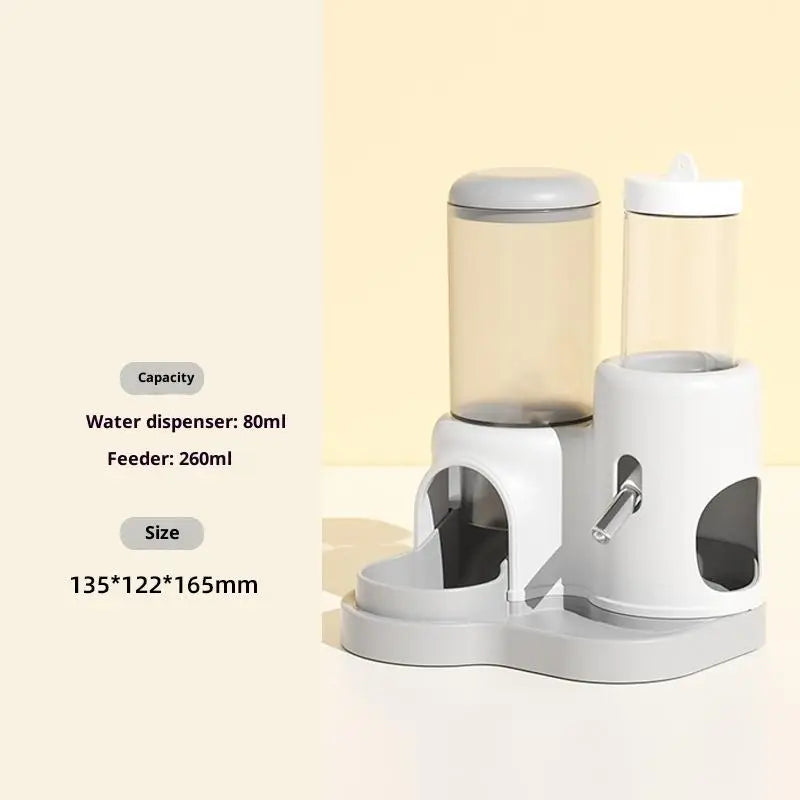 2-in-1 Hamster Automatic Feeder & Water Dispenser Set Pet Feeder Set QXL A3
