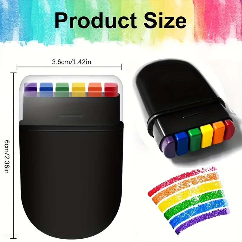 6-Color Rainbow Face Paint Stick | Body Art & Cosplay Face & Body Paint QXL