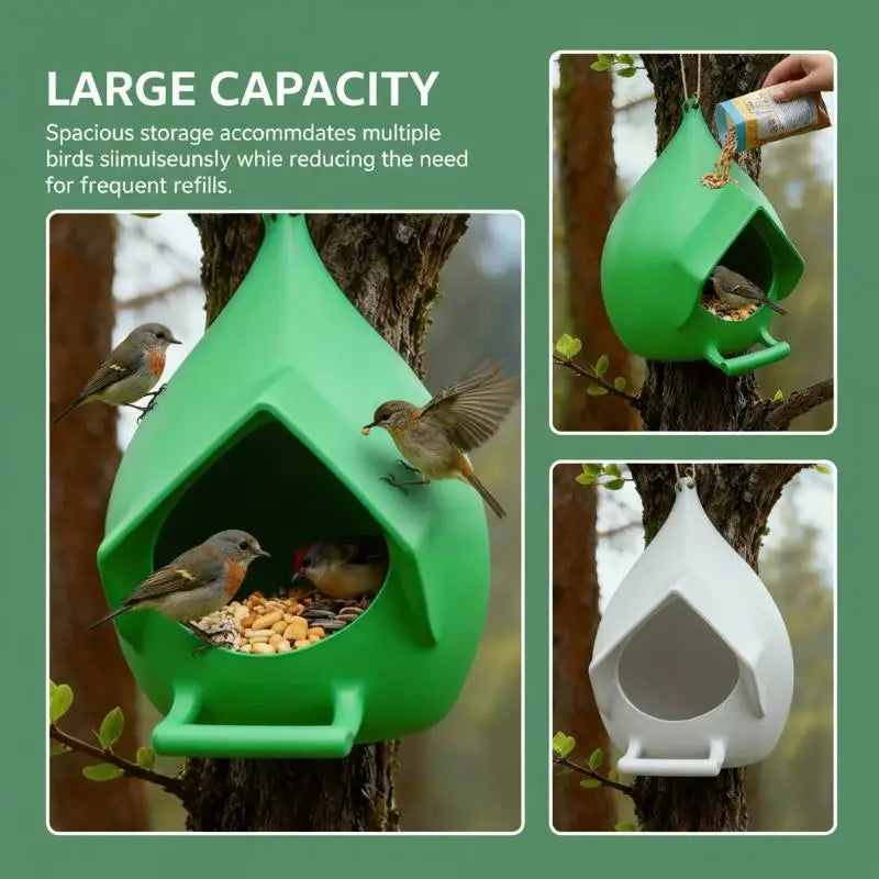 Hanging Waterdrop Bird Feeder | Transparent Outdoor Seed Feeder Hanging Bird Feeder QXL