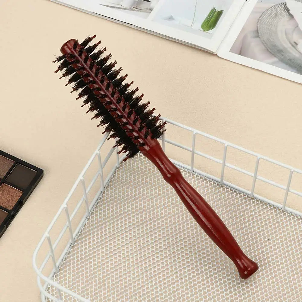 Wooden Boar Bristle Round Hair Brush | S, M, L Sizes Round Hair Brush QXL
